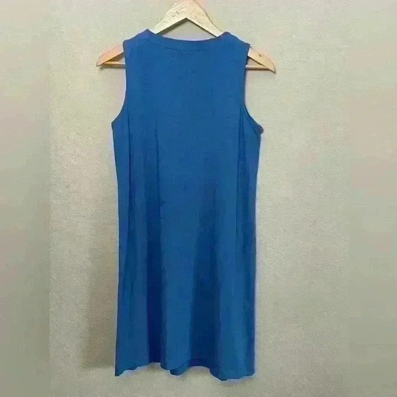 J Jill Wherever Collection Blue Sleeveless A-line Dress Small Petite - Picture 5 of 7